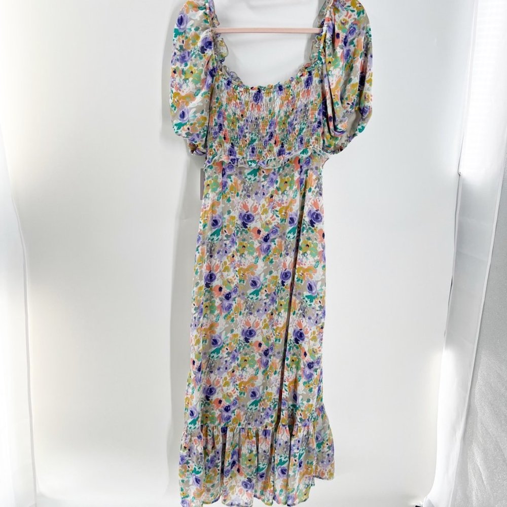 Astr the label BALLOON SLEEVE SWEETHEART FLORAL MAXI Dress Size XL NWT - Picture 6 of 16